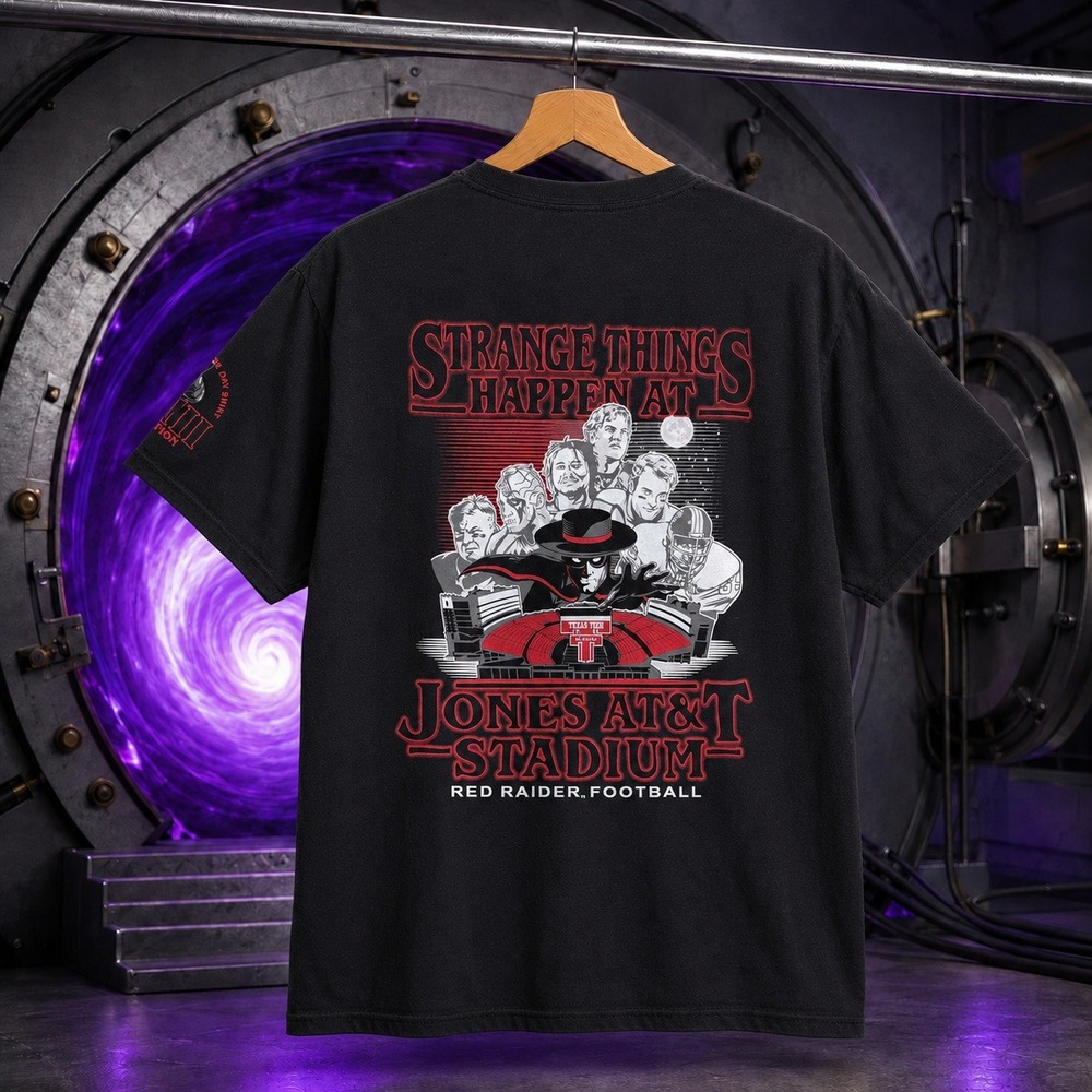 Texas Tech Red Raiders Wreck'Em Tech Stranger Things Game Day T-Shirt Mens M
